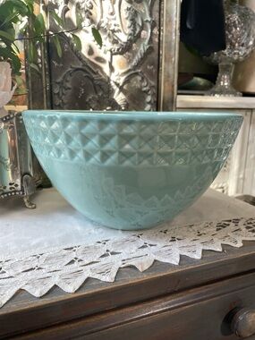 Primagera blue ceramic mixing serving 10” bowl Portugal